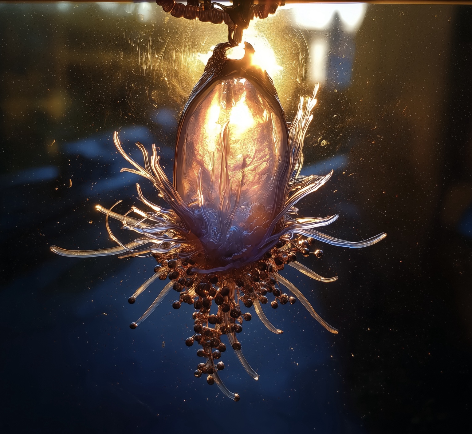 Amber organic artifact